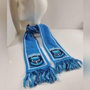 Budlight Blue Knit Skinny Scarf